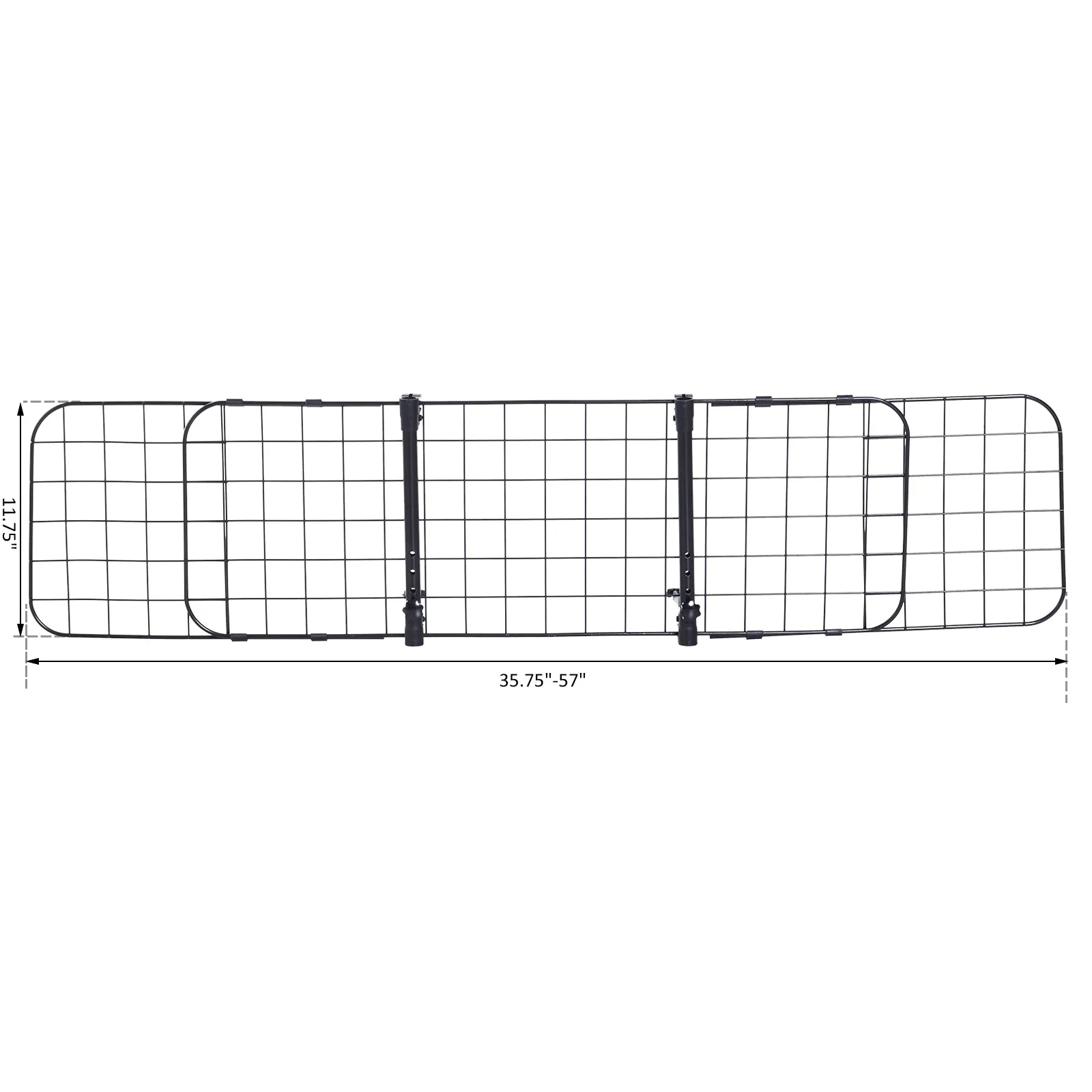 36"-57" Adjustable Pet Barrier Safety Gate - Black