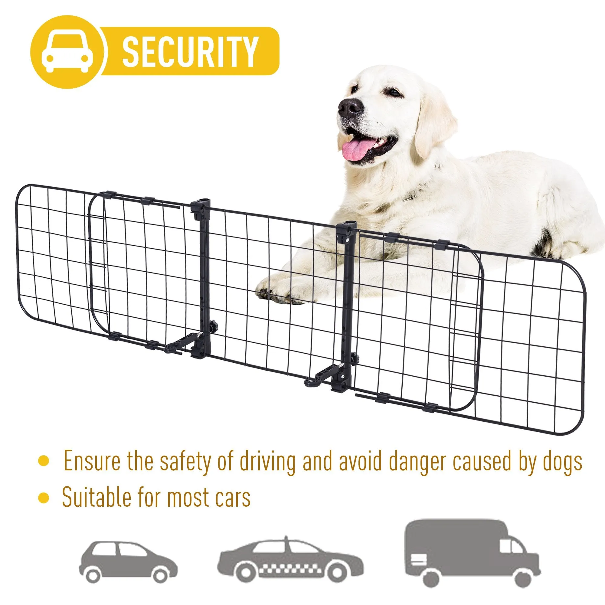 36"-57" Adjustable Pet Barrier Safety Gate - Black