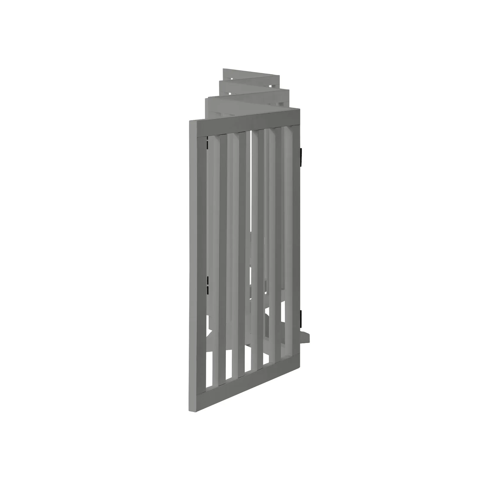 Alopet Wooden Pet Gate Dog Fence Safety Stair Barrier Security Door 6-Panel Grey