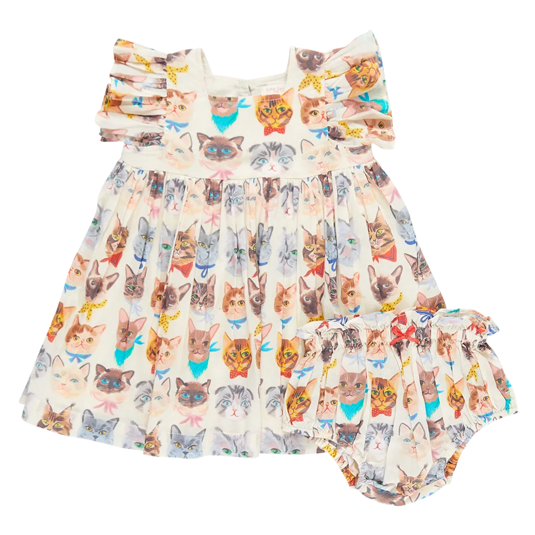 Baby Girls Elsie Dress Set - Cool Cats