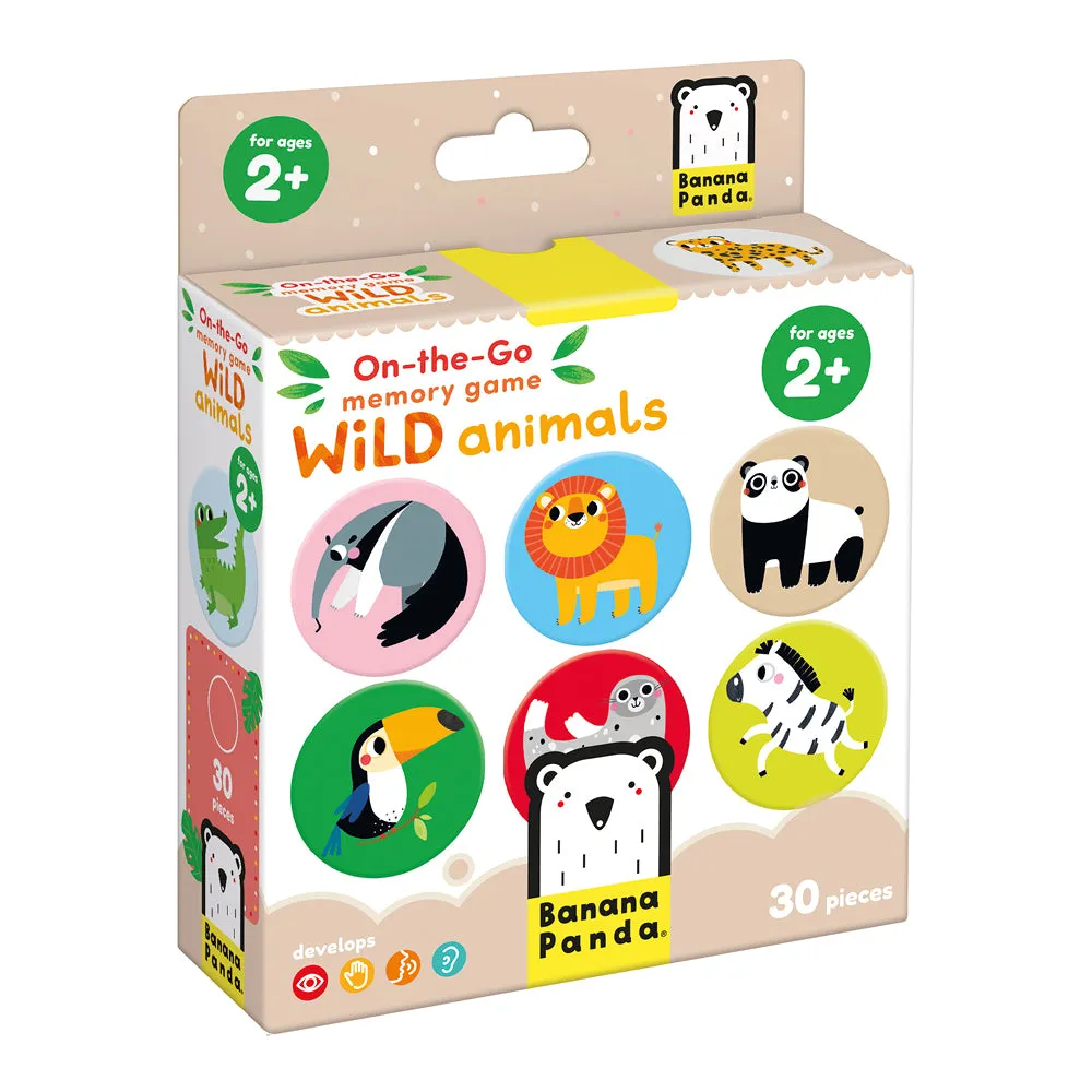 Banana Panda "Wild Animals" On-the-Go Puzzle Memory Game