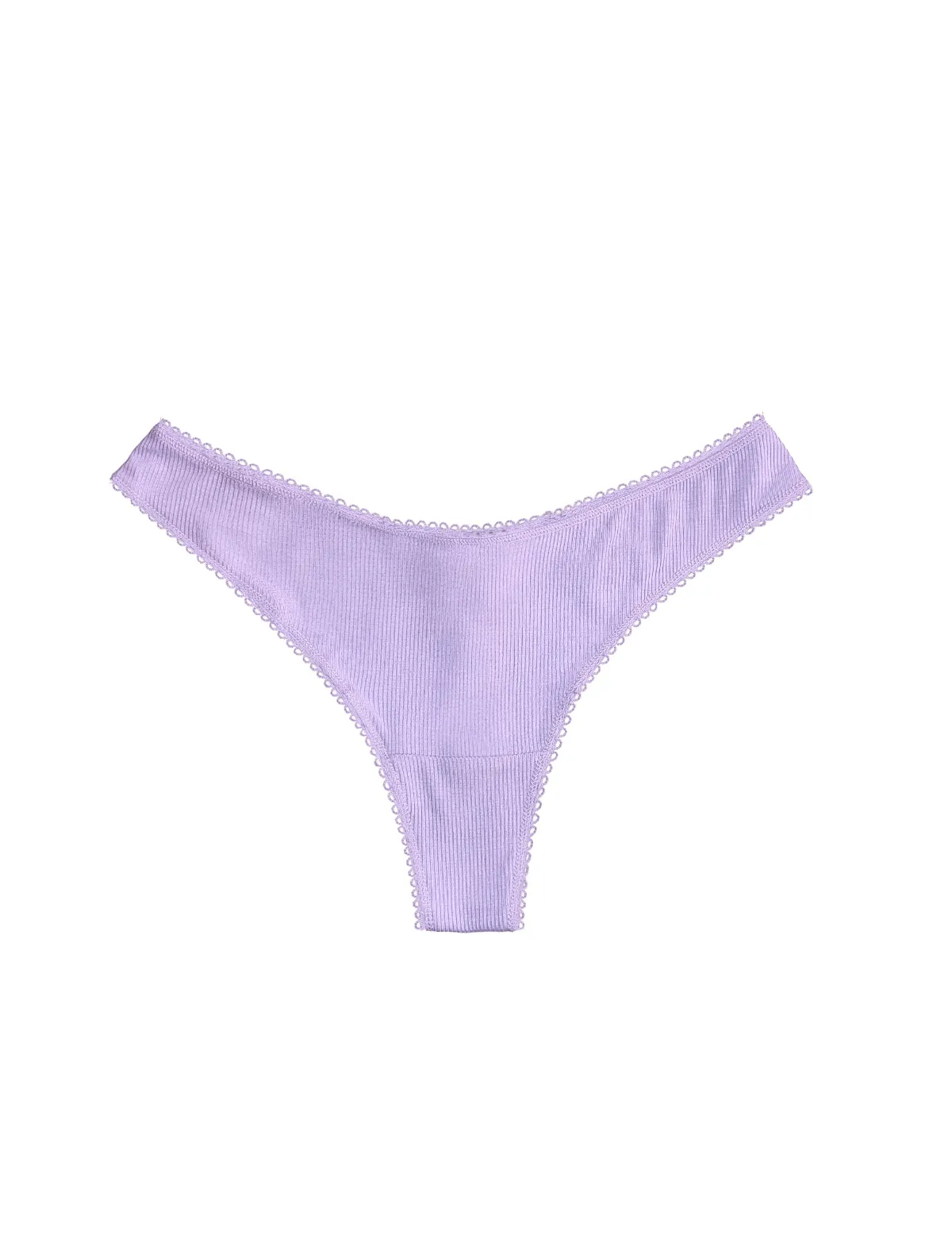 BeChill™ Basic Ribbed Lavender Thong