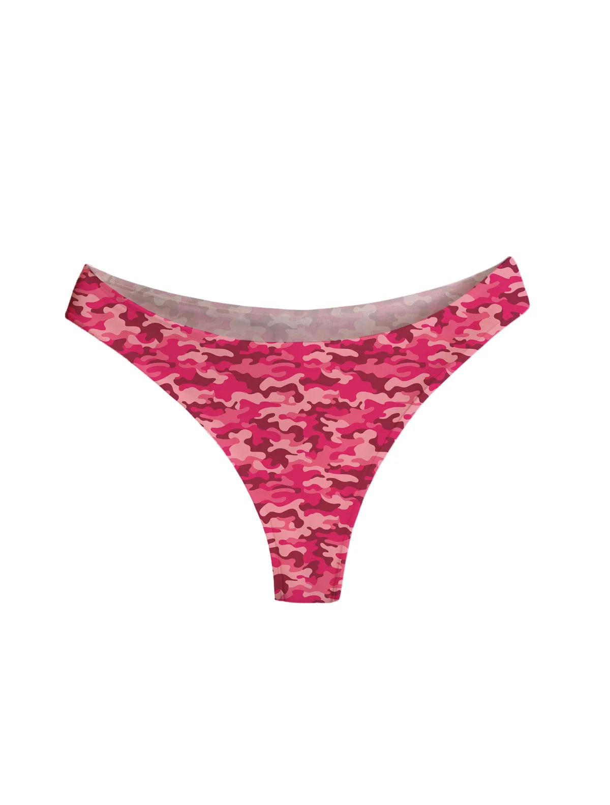 BeChill™ Pink Camo Mid-Rise Thong