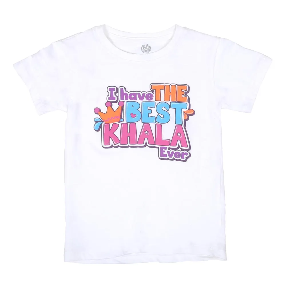 Boys T-Shirt H/S Best Khala - White