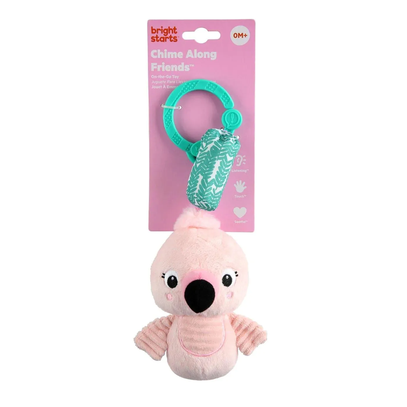 Bright Starts Chime Along Friends - On-the-Go - Flamingo