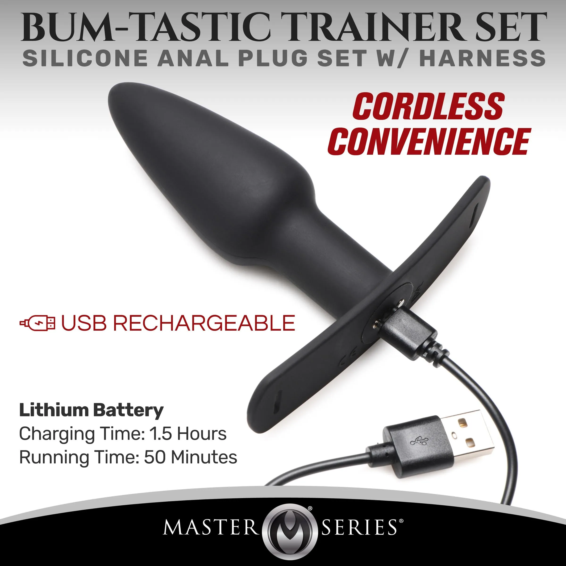 Bum-tastic Anal Plug With Comfort Harness And Remote Control