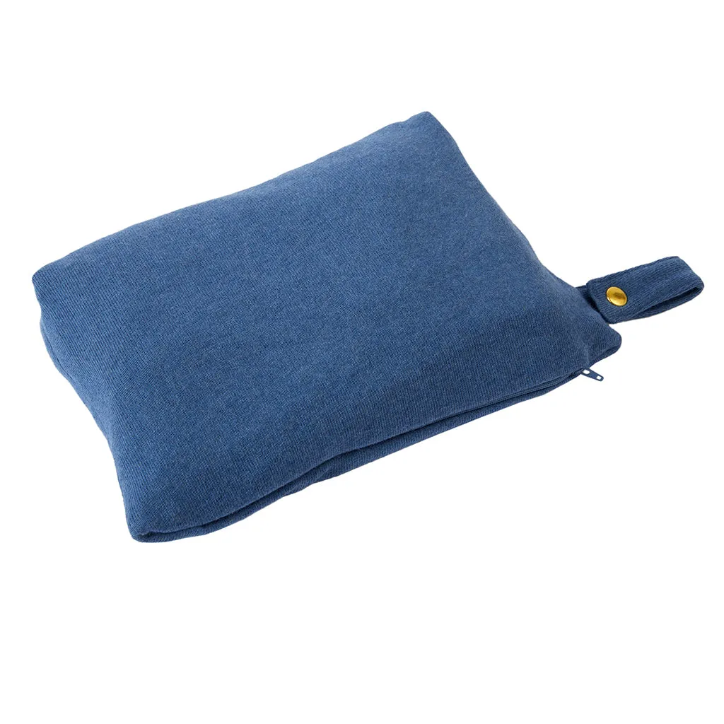 Cotton Scarf & Mask Travel Set - Denim