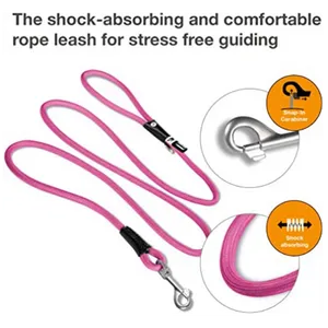 Curli Stretch Comfort Leash Fucshia