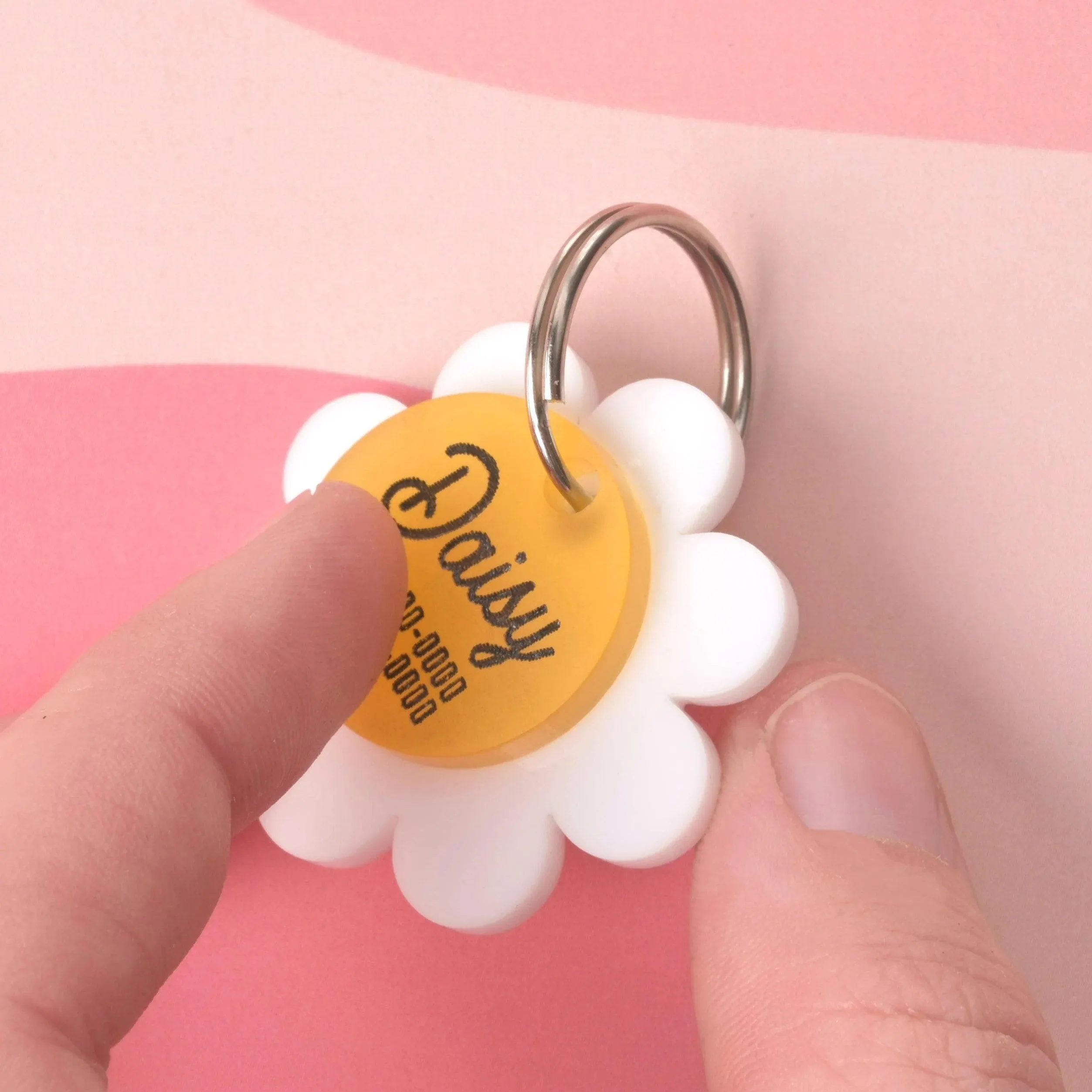 Daisy Flower Personalized Pet Tag