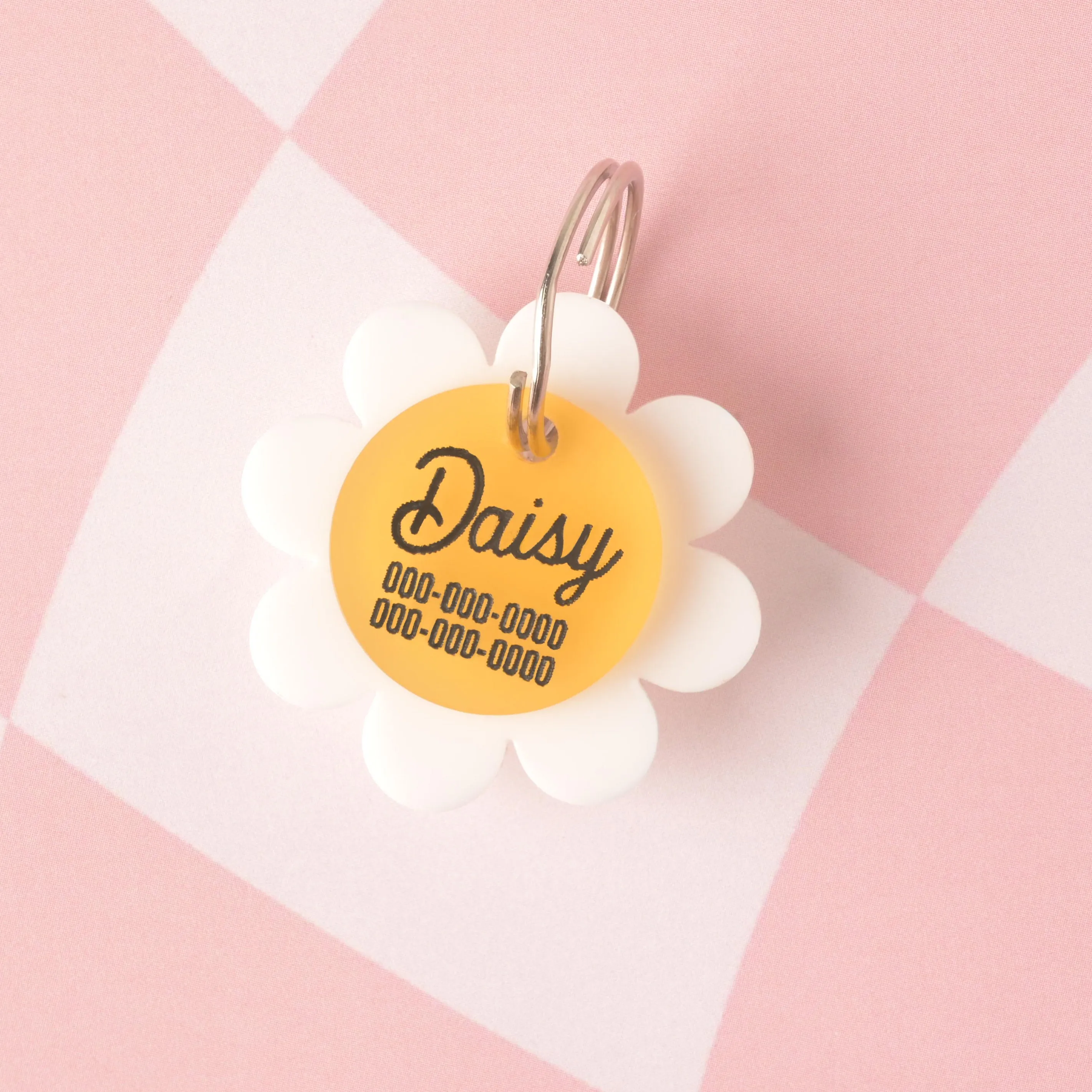 Daisy Flower Personalized Pet Tag