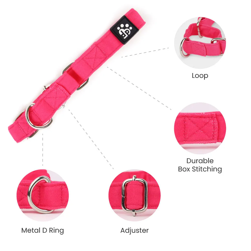 Dear Pet Classic Martingale Pink Dog Collar