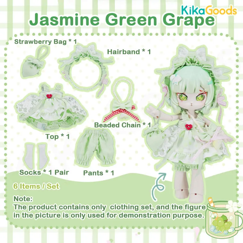 Dessert Series Jasmine Green Grape 1/12 BJD Clothing Set