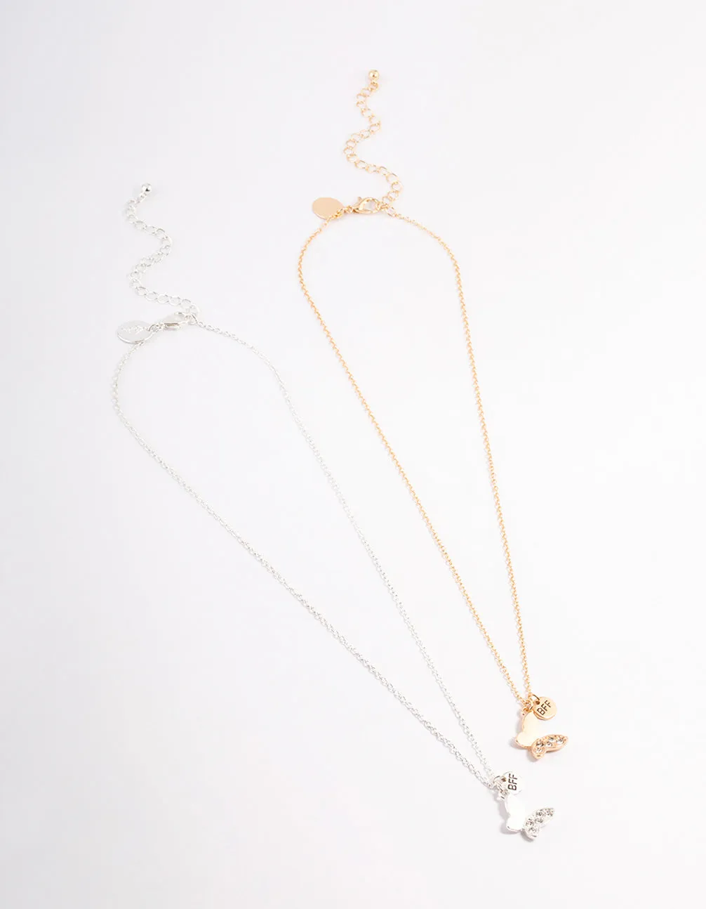 Diamante Butterfly Bestie Necklace Pack