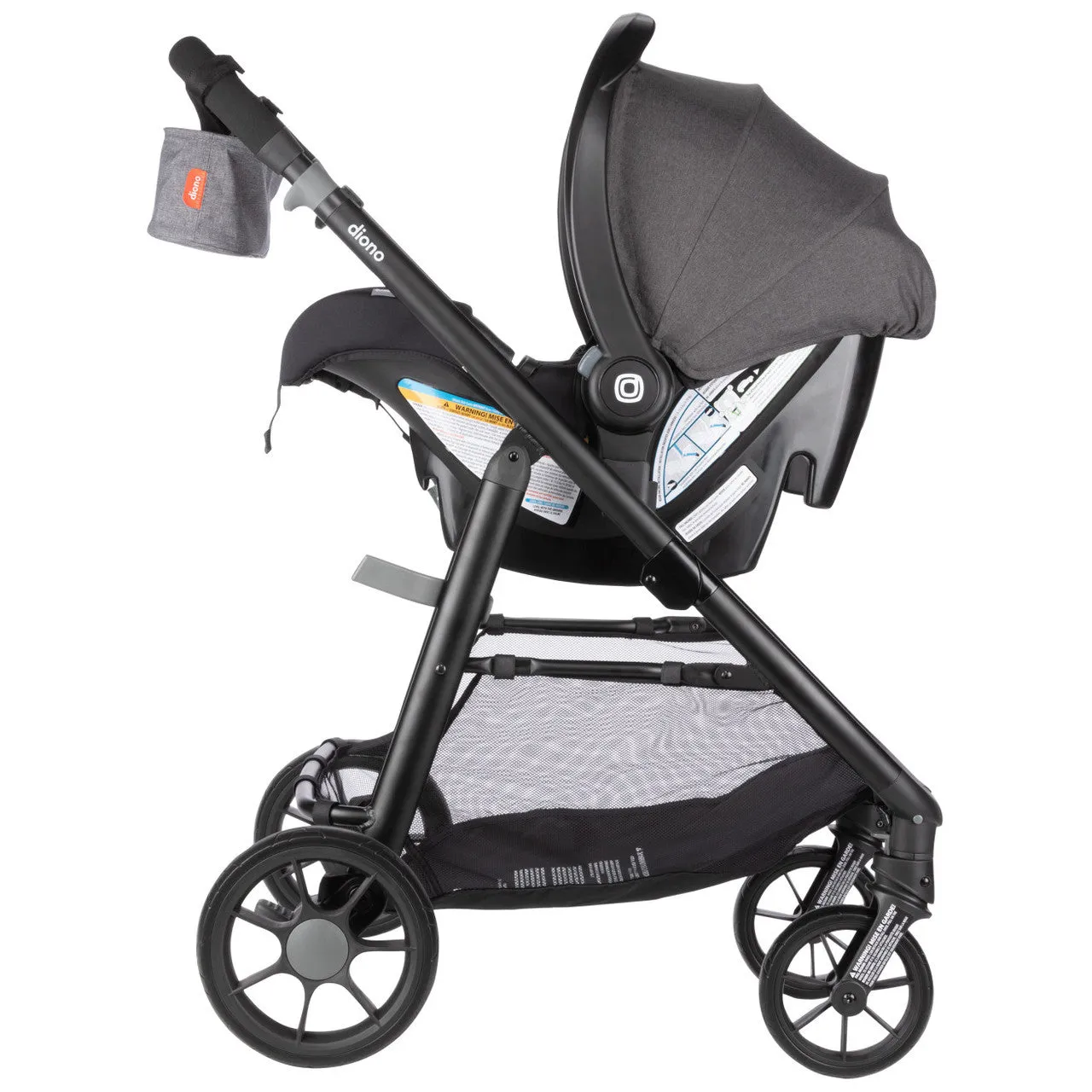 Diono Quantum 4 Travel System 3-in-1 with LiteClik 30 R SafePlus Infant Car Seat and Base