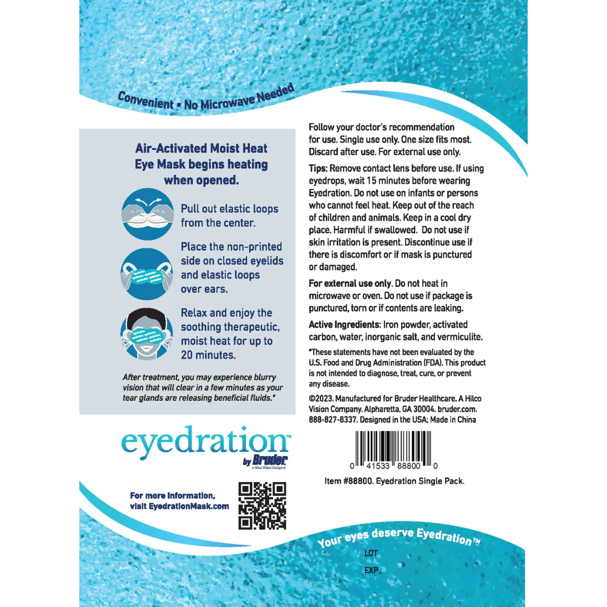 Eyedration Air-Activated Moist Heat Eye Mask. 10-pack