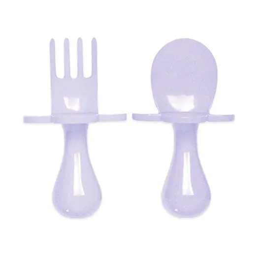 Grabease First Self Feeding Utensil Set - Lavender