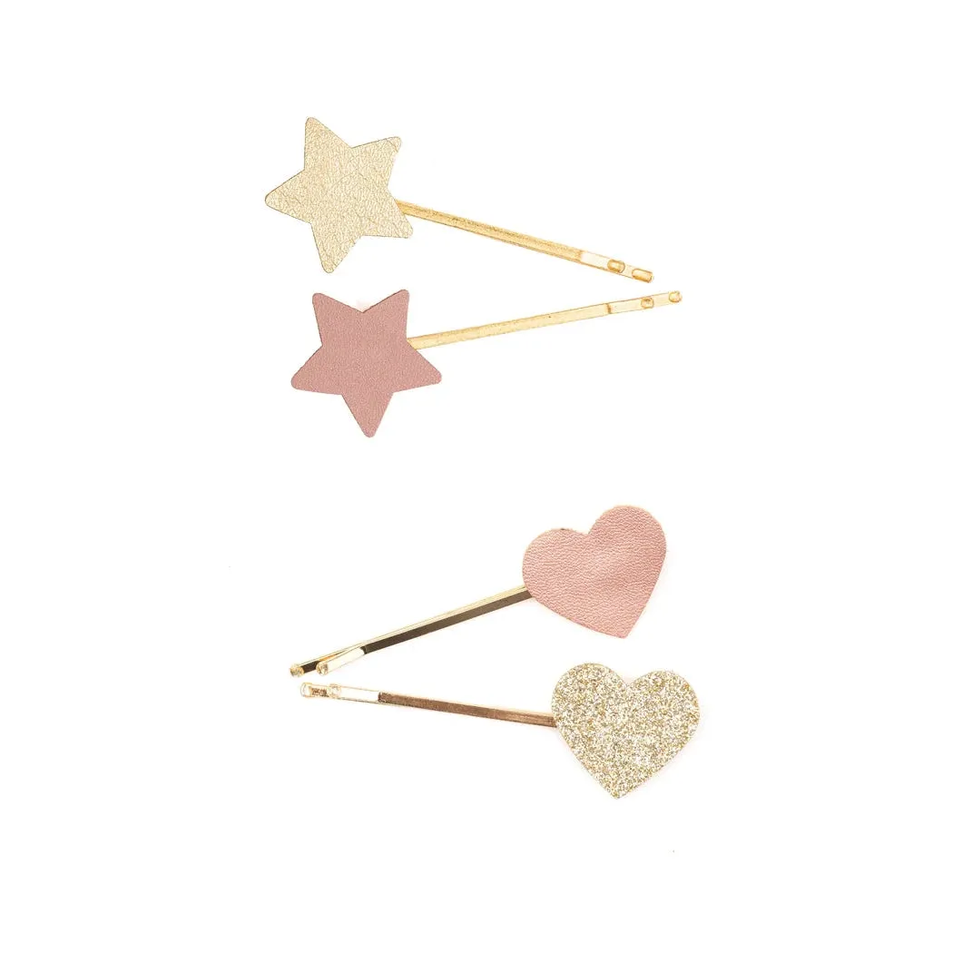 Great Pretenders Matte Star Bobby Hairclips 2pc - Assorted