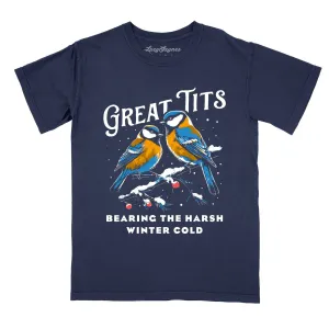 Great Tits Winter Cold Comfort Colors Tee