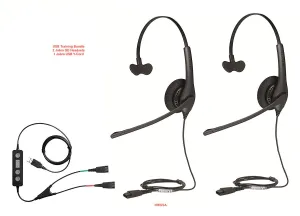 Jabra Softphone/PC USB Training Headsets Biz 1500 Mono (2)  w/USB Y-Cord - FREE SHIPPING