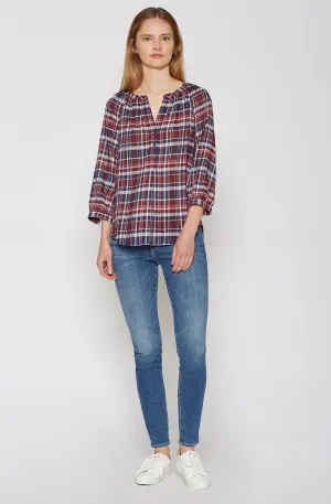 JOIE - Selima Plaid 3 Button Up Blouse