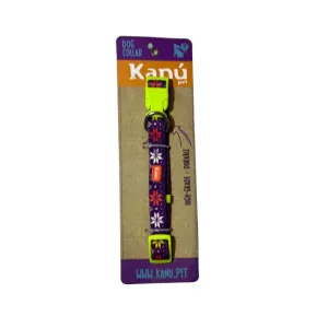 Kanu Pet Purple/green Sheets Dog Collar