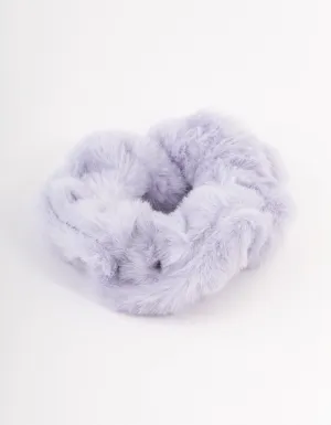 Lilac Fluffy Hair Scrunchie