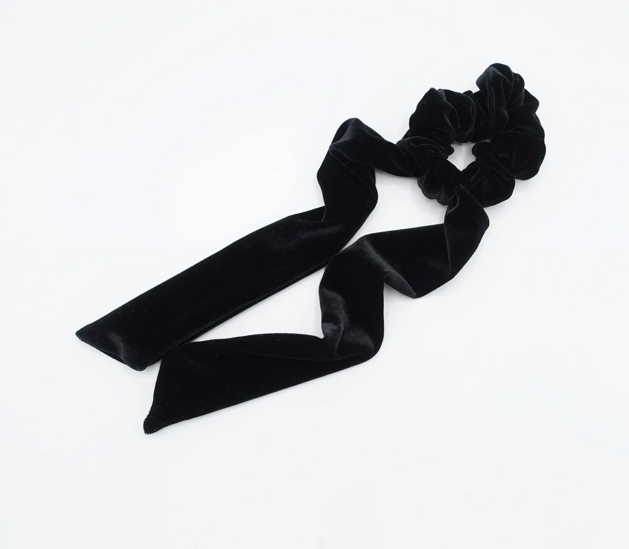 long tail velvet knot scrunchies women hair accessories