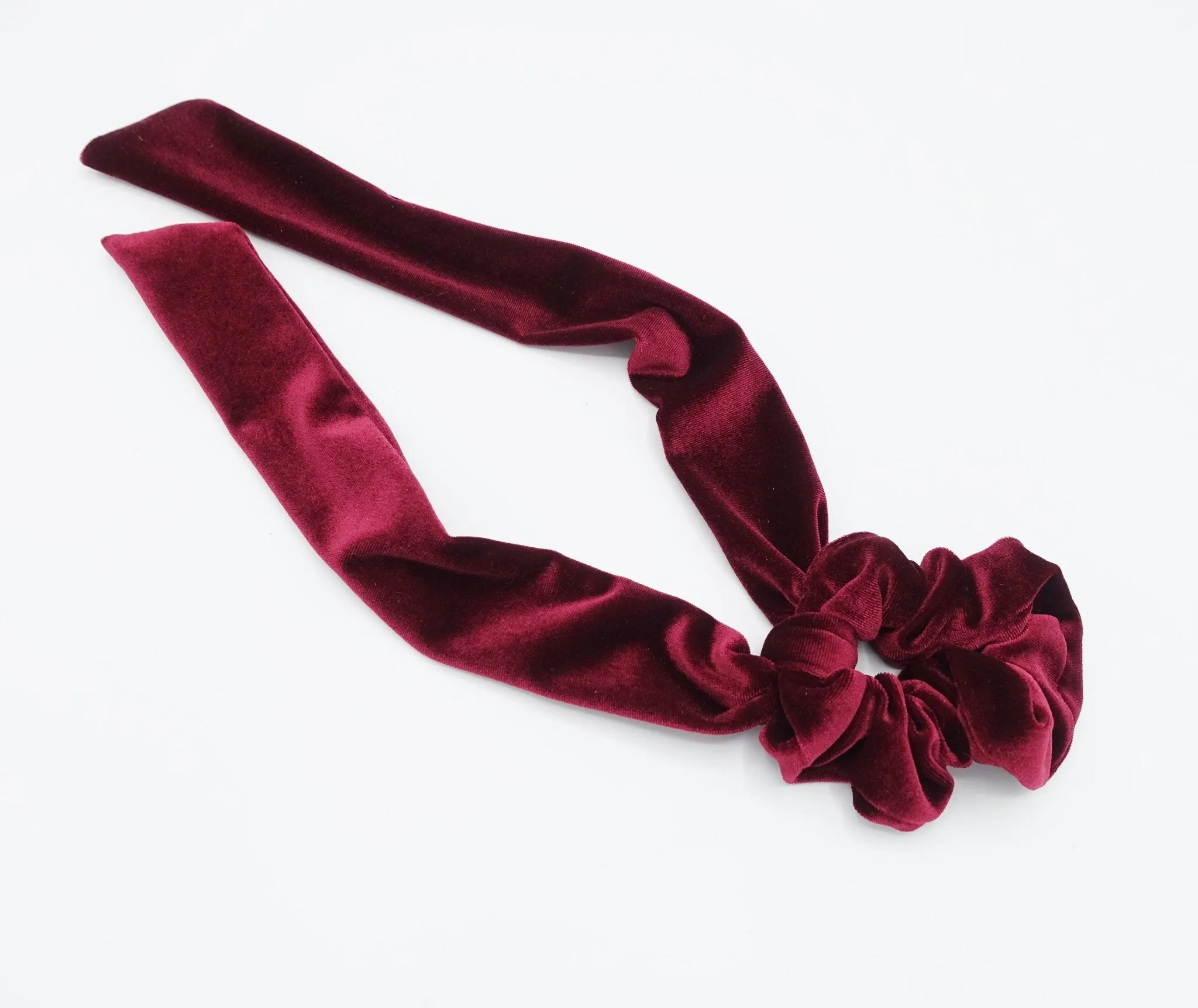 long tail velvet knot scrunchies women hair accessories