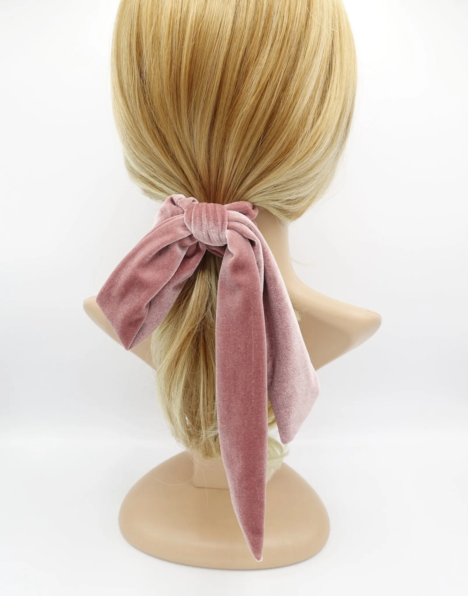 long tail velvet knot scrunchies women hair accessories