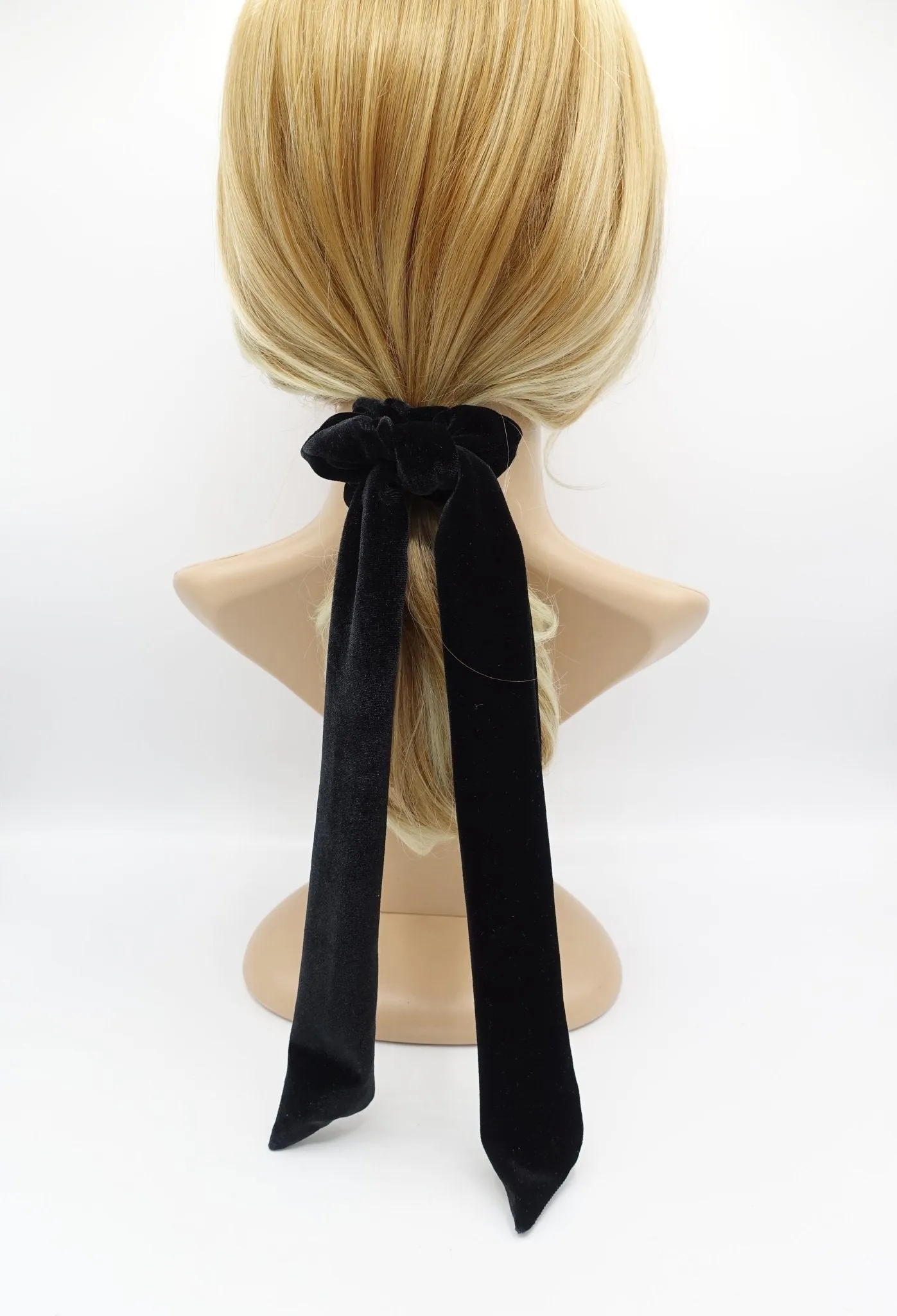 long tail velvet knot scrunchies women hair accessories