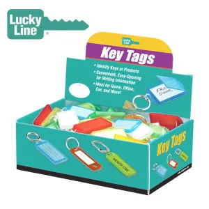 LuckyLine - 16900 - Key Tag with Ring - Assorted - 200 Pack