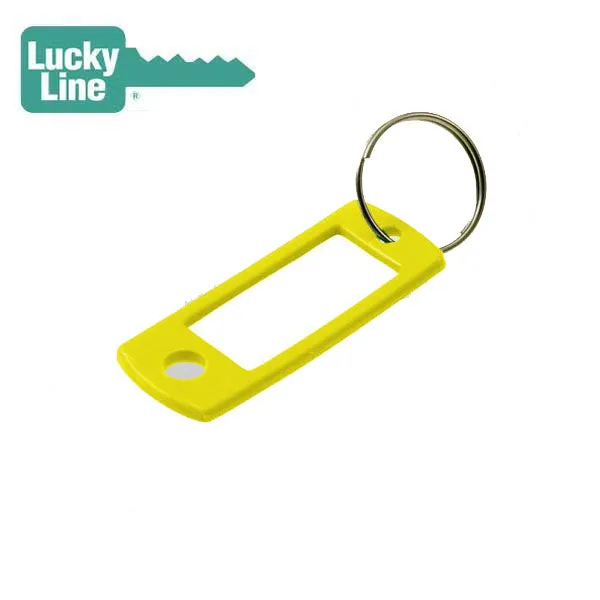 LuckyLine - 16980 - Key Tag with Ring - Yellow - 50 Pack