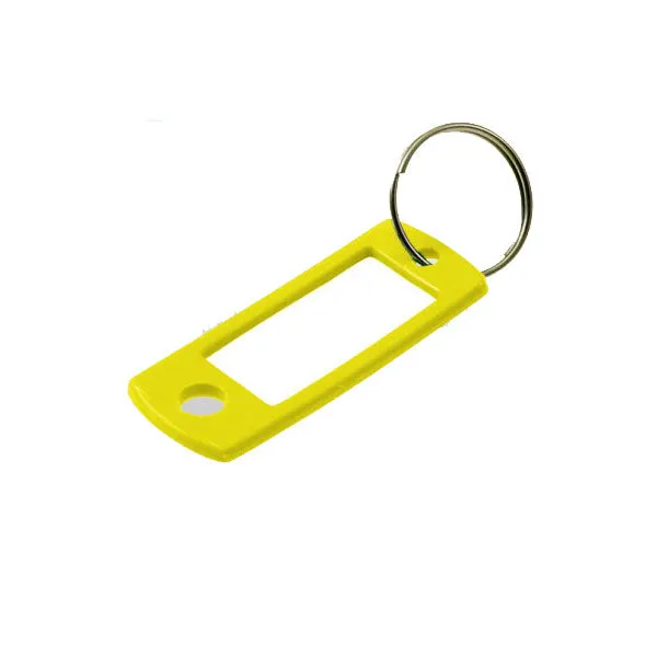 LuckyLine - 16980 - Key Tag with Ring - Yellow - 50 Pack