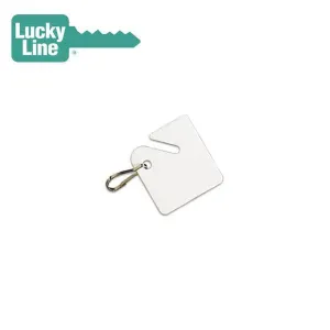 LuckyLine - 26690 - 1-1/2 Cabinet Tags with Hook - White - 100 Tags