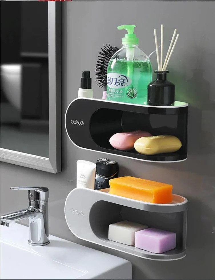 Multifunction Bathroom Accessories Holder With Hooks Organiser