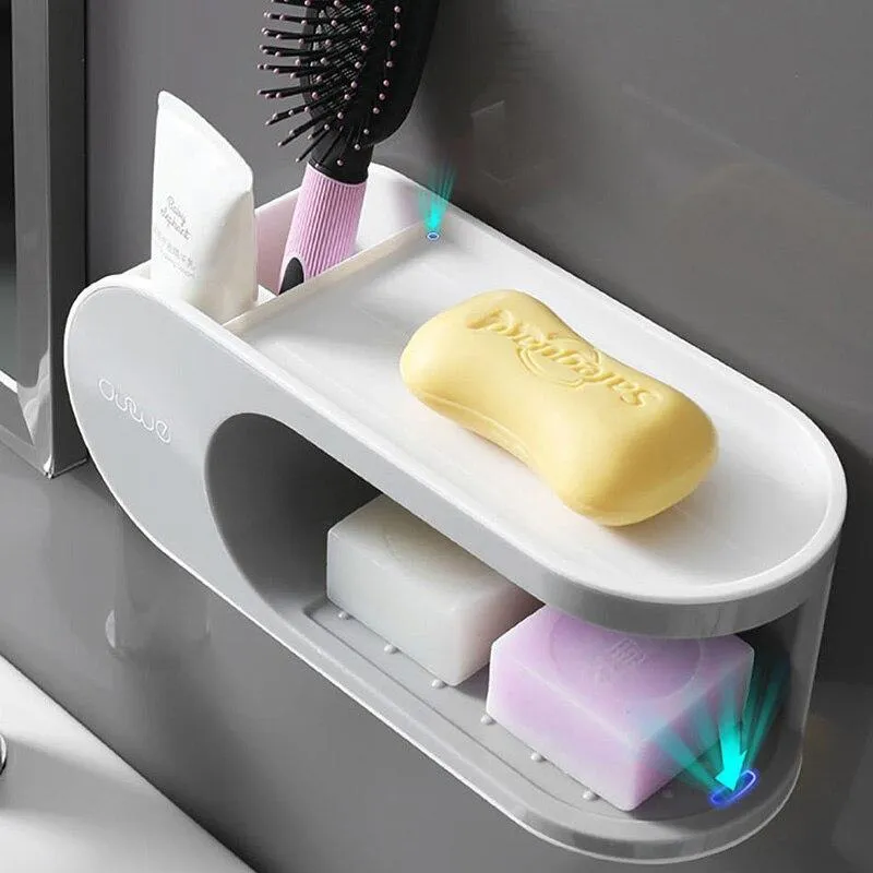 Multifunction Bathroom Accessories Holder With Hooks Organiser