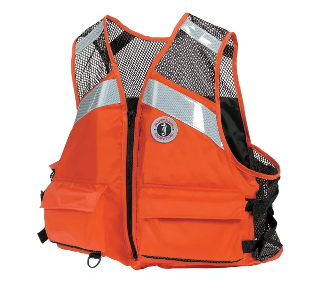 Mustang Survival MV1254 T1 Industrial Mesh Flotation Vest Stock No Tax