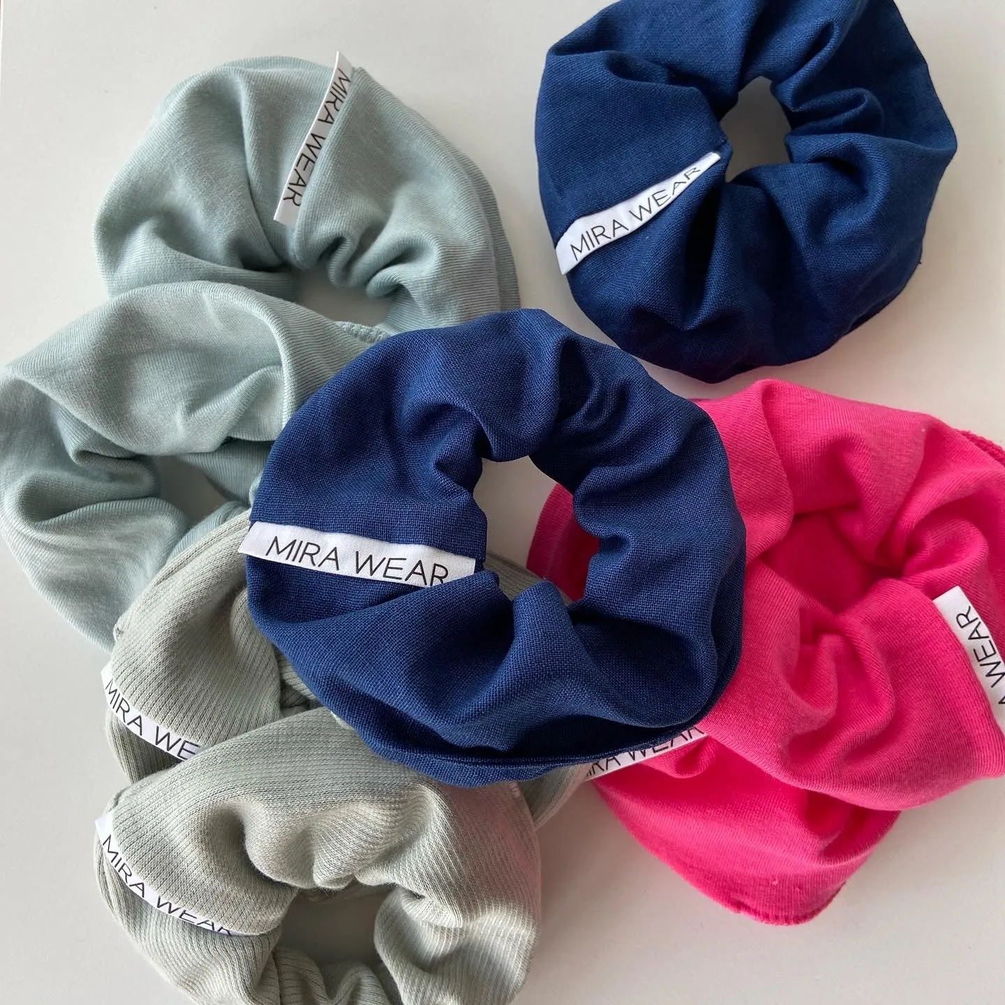 Navy Blue Branded Scrunchie