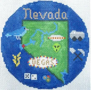 Nevada 4 1/4" Travel Round Needlepoint Canvas