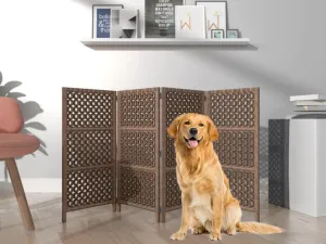 Pet Safety Gate Dogs Room Divider Separator Wooden Partition