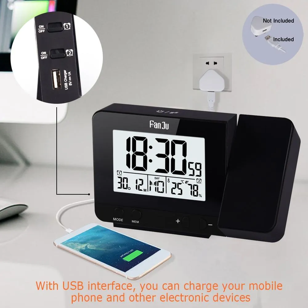 Projector Alarm Clock <br></br> Easy Travel