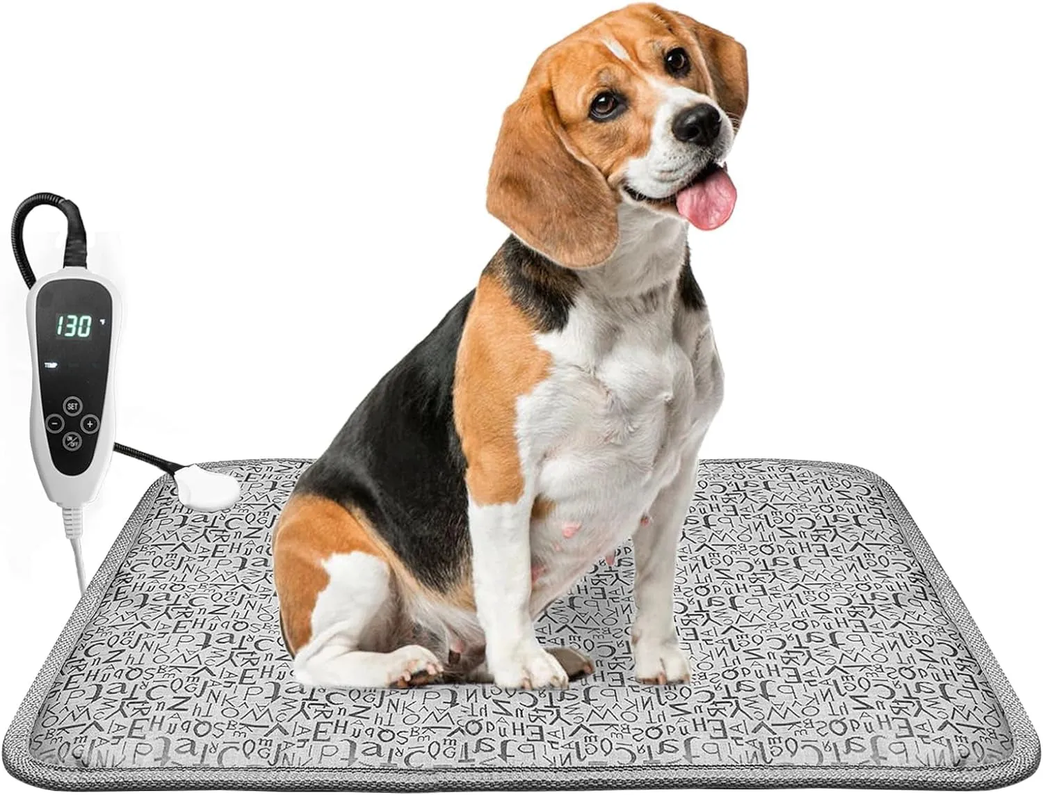 Puppy Heating Pad 22X18 Inches Dog Heating Pad for Dogs Puppies Waterproof Smart Thermostat Switch, Adjustable Indoor and Outdoor Heated Dog Bed Mat Add Chew-Resistant Steel Cord Pawprint