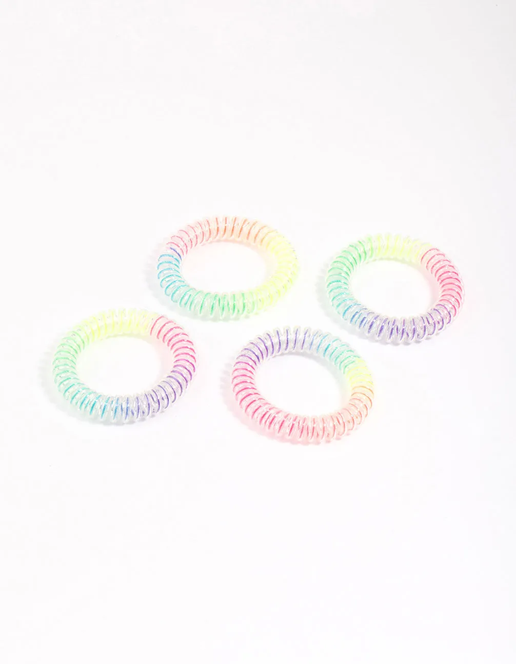 Rainbow Hair Coils 4-Pack