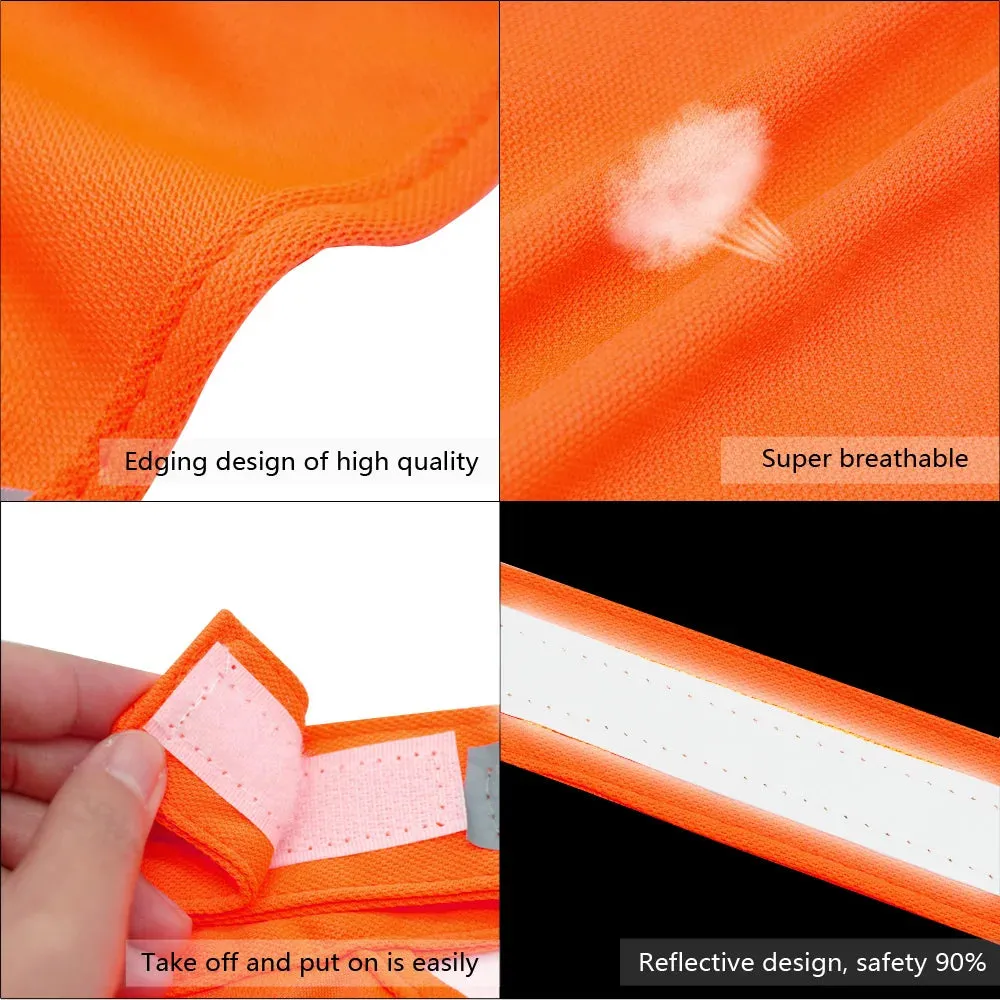 Reflective Dog Vest – Night Safety Fluorescent Pet Coat | Waterproof Visibility Jacket for Small & Large Dogs in Orange & Green