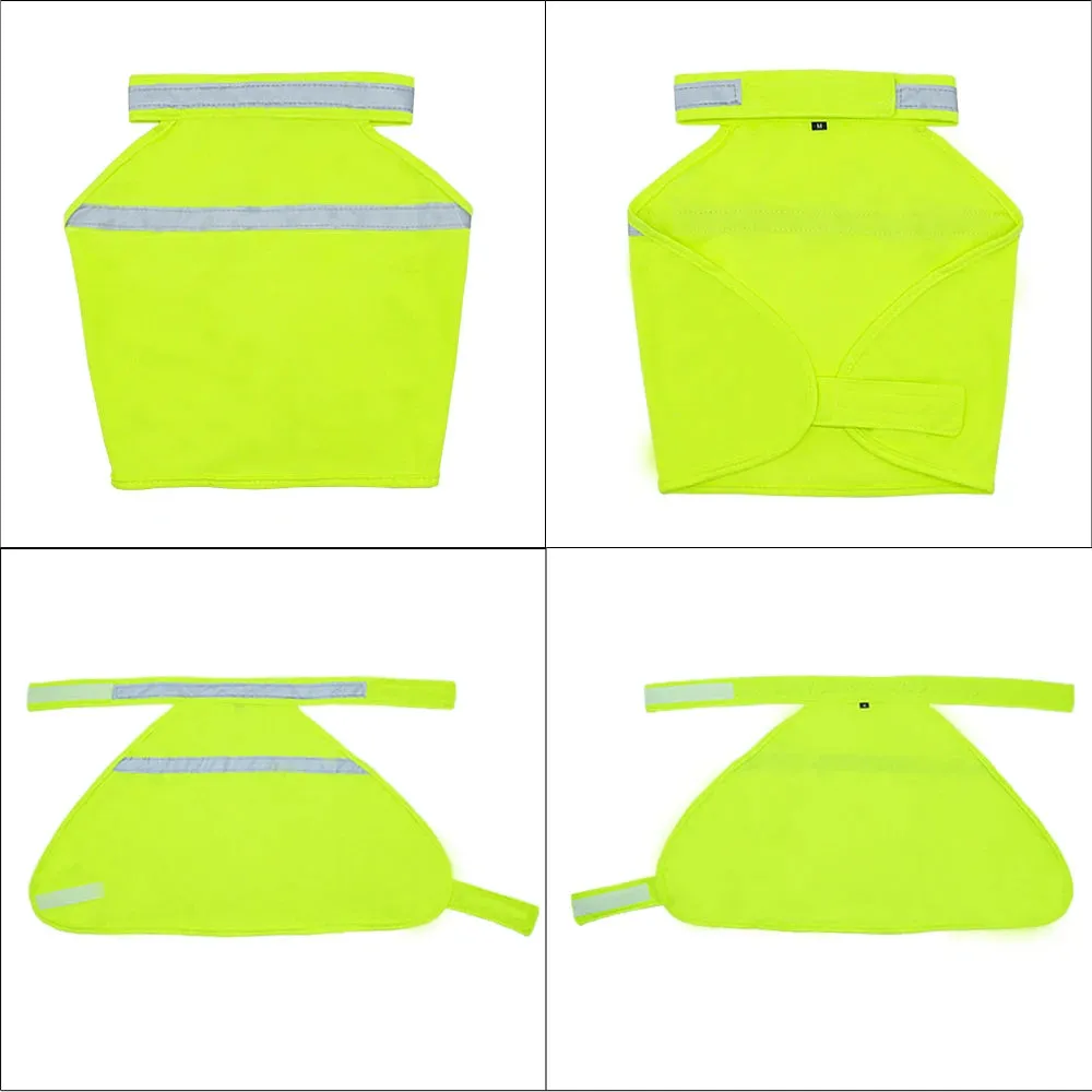 Reflective Dog Vest – Night Safety Fluorescent Pet Coat | Waterproof Visibility Jacket for Small & Large Dogs in Orange & Green