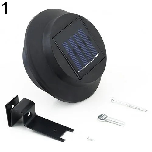 Solar Powered Outdoor Garden Light Fence Corridor Wall Roof Yard 3 LED Lamp