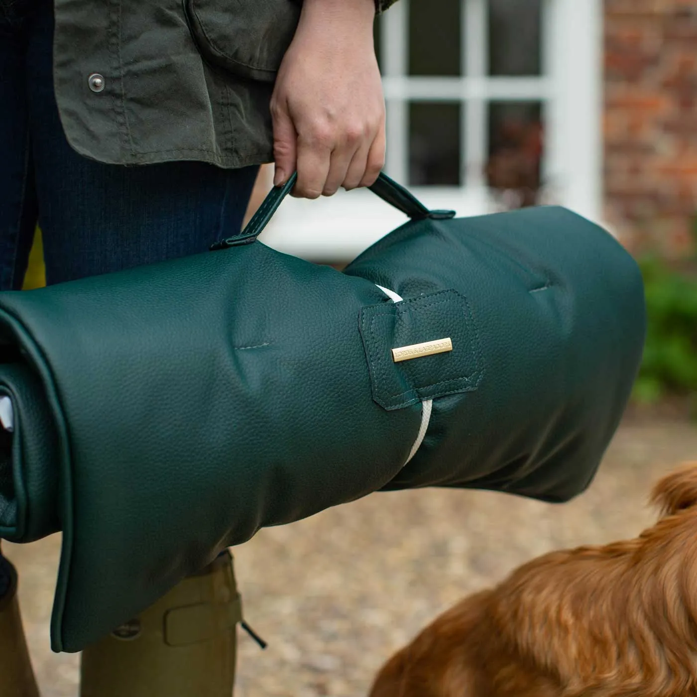 Travel Mat in Forest Rhino Tough Faux Leather by Lords & Labradors