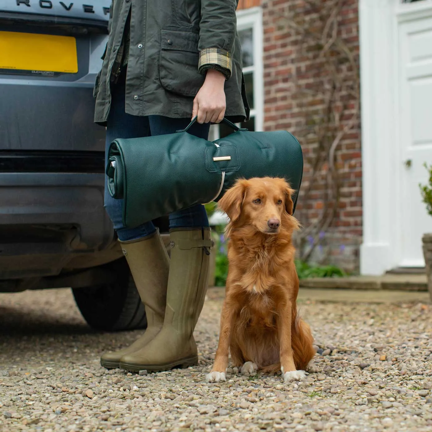 Travel Mat in Forest Rhino Tough Faux Leather by Lords & Labradors