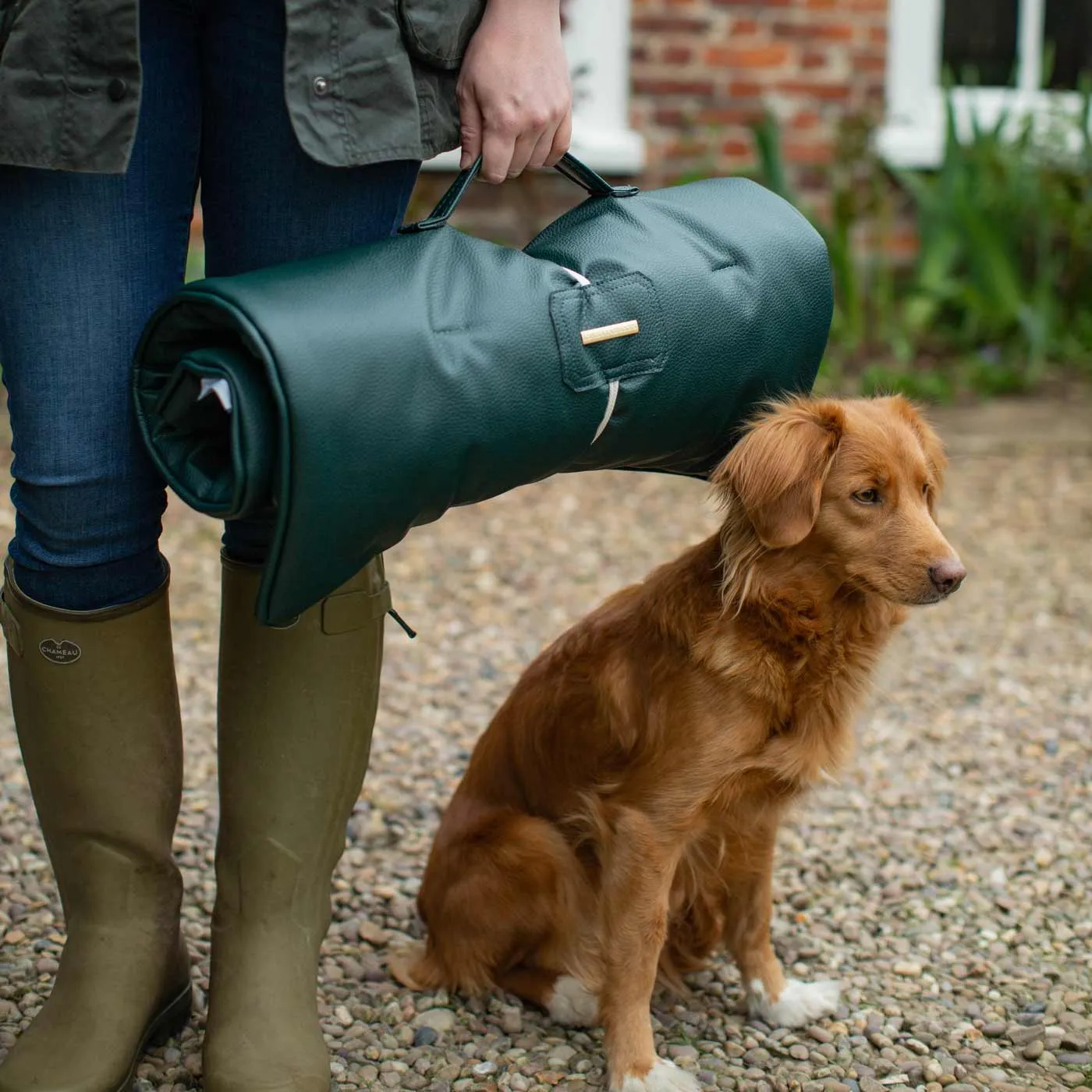 Travel Mat in Forest Rhino Tough Faux Leather by Lords & Labradors