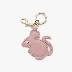 Zodiac Charm - Saffiano Leather - Rose Quartz (Year of the Rat)